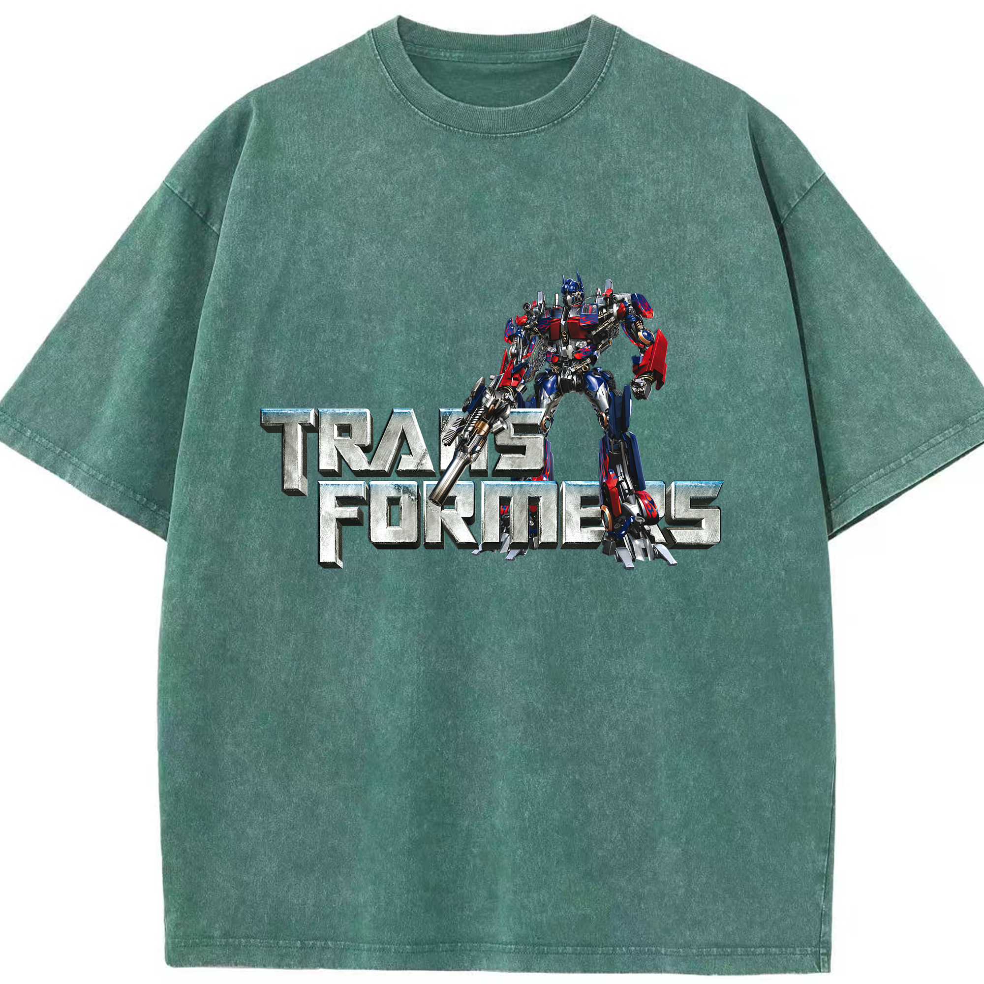 （画像用）  綿100% ヴィンテージ風 半袖Tシャツ（フロントプリント）